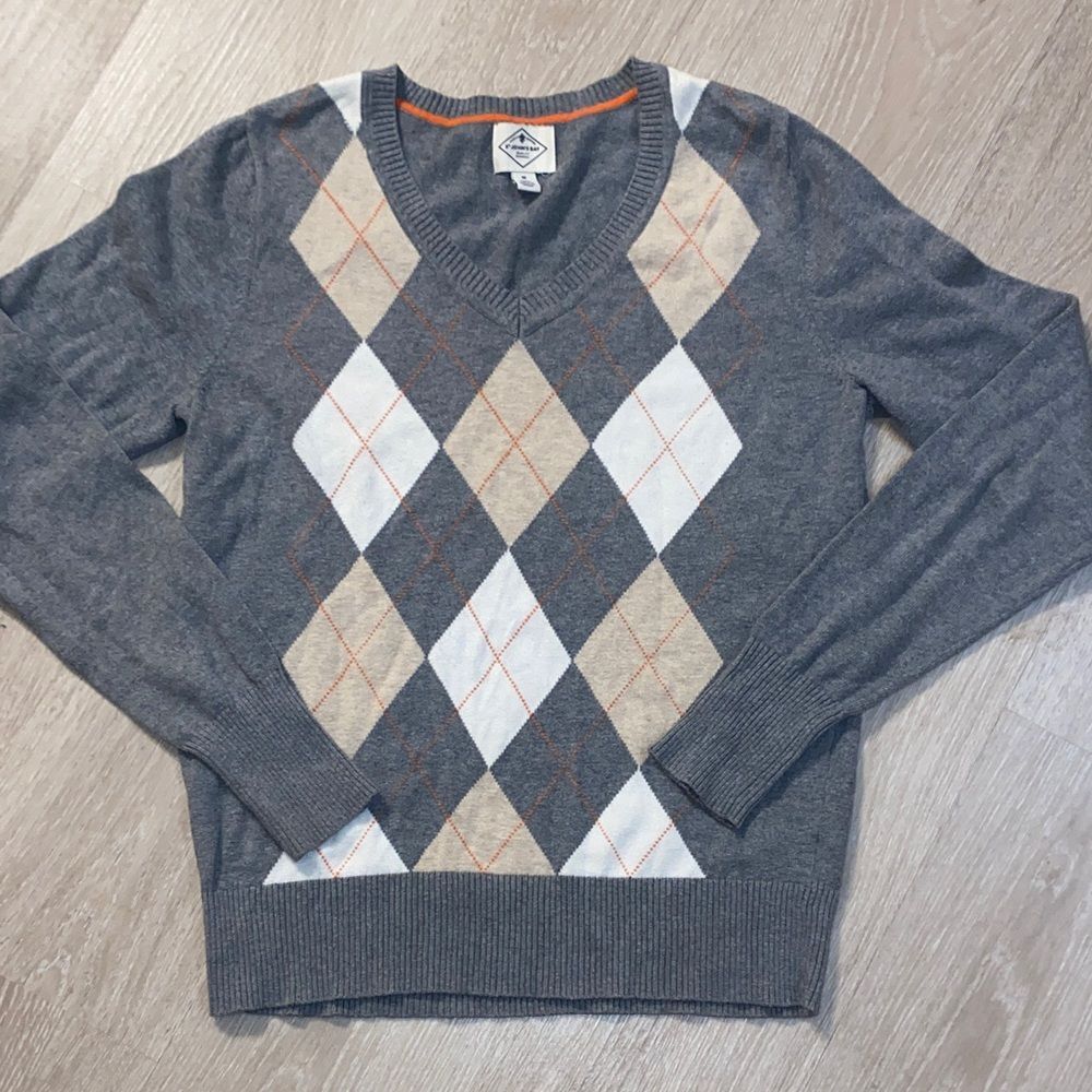 St. John’s Bay Argyle V-Neck Sweater